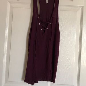 Victors secret pink lace up tank